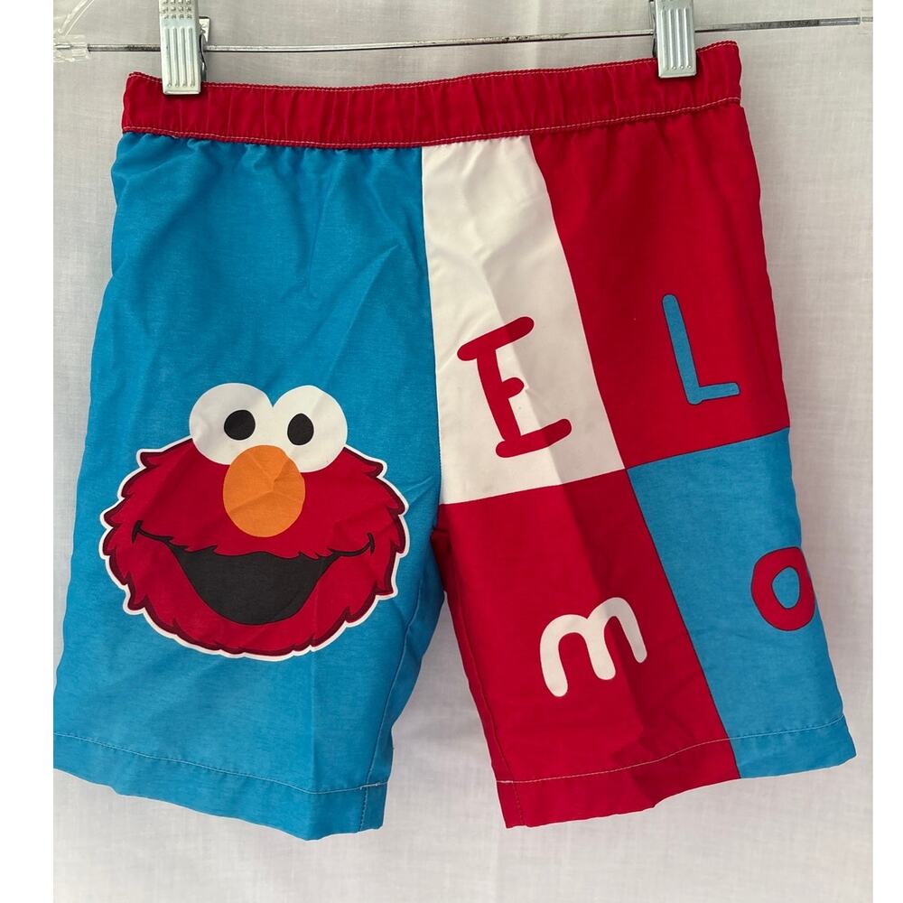 Sesame Street Elmo Vintage 2006 Swim Trunks Size 3T Lined Y2K